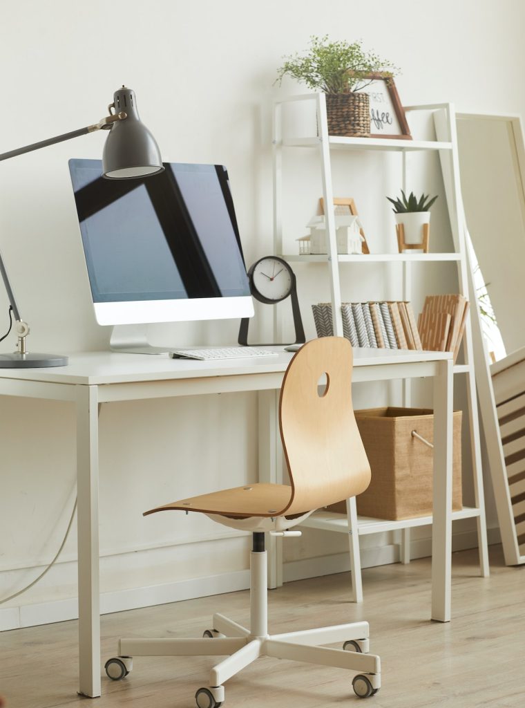 White Home Office Desk